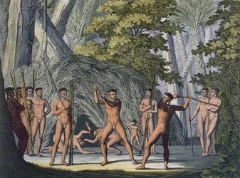 Botocudos-Stamm des Rio Grande, Paraguay, aus 